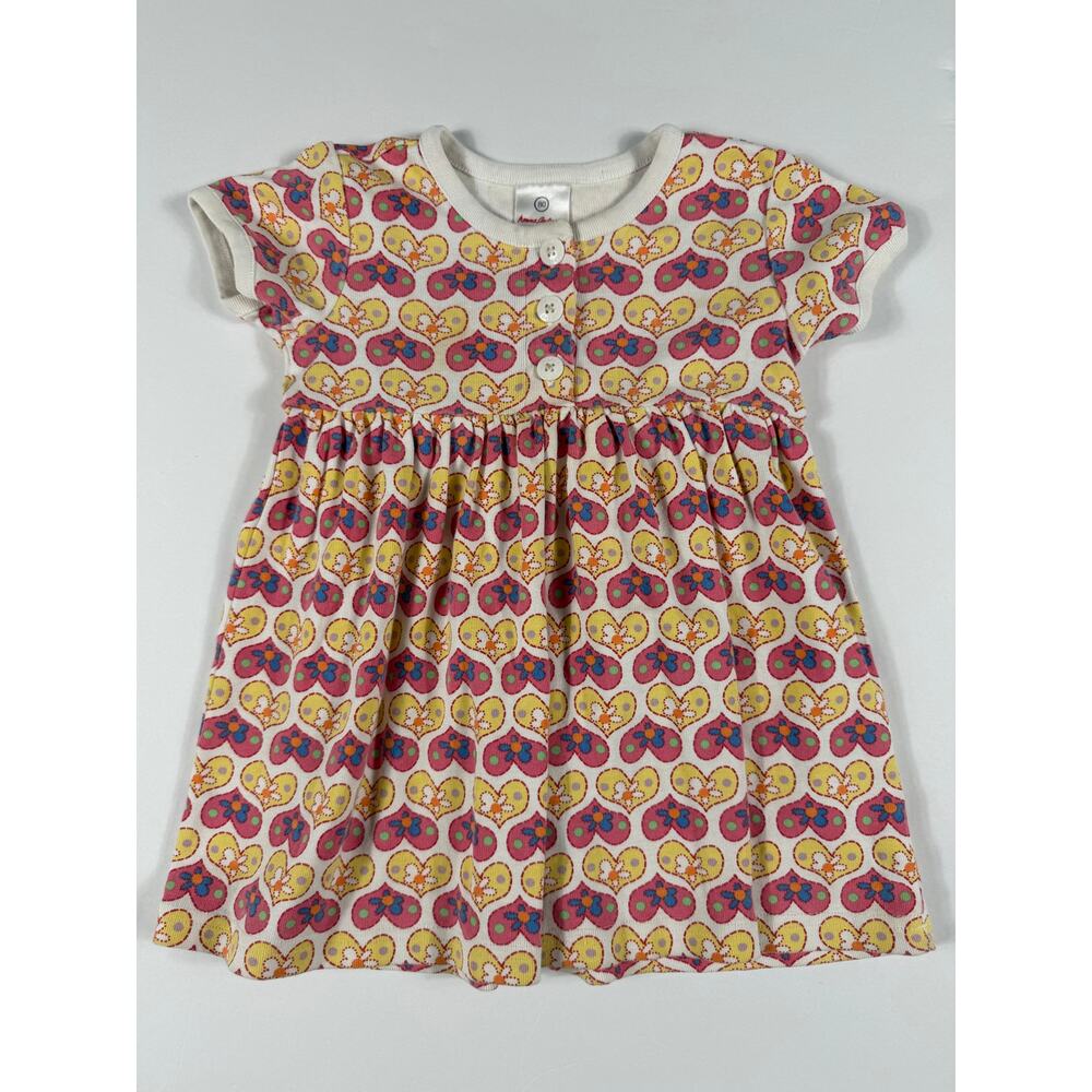 Hanna Andersson Heart Print Dress Bike Shorts Set Size 2 (80cm) - Picture 3 of 15